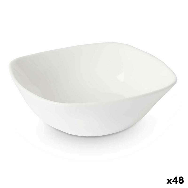 Ciotola per Aperitivi Vivalto LFW-50 Bianco Vetro opalino Quadrato 11 x 4 x 11 cm (48 Unità)