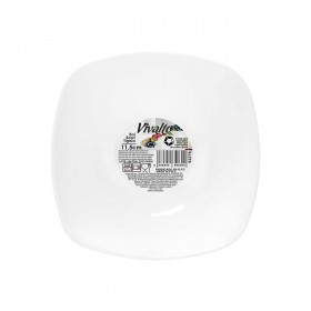 Ciotola per Aperitivi Vivalto LFW-50 Bianco Vetro opalino Quadrato 11 x 4 x 11 cm (48 Unità)