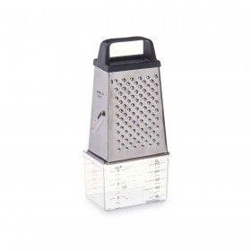 Grattugia con Contenitore Trasparente Acciaio inossidabile 9,5 x 20,5 x 6,7 cm (24 Unità)