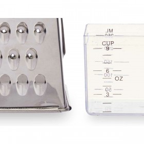 Grattugia con Contenitore Trasparente Acciaio inossidabile 9,5 x 20,5 x 6,7 cm (24 Unità)