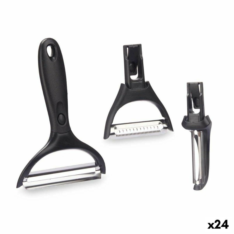 Set di Pelapatate Kinvara KT190129 Acciaio inossidabile polipropilene ABS Testine Intercambiabili 3 Pezzi (24 Unità)