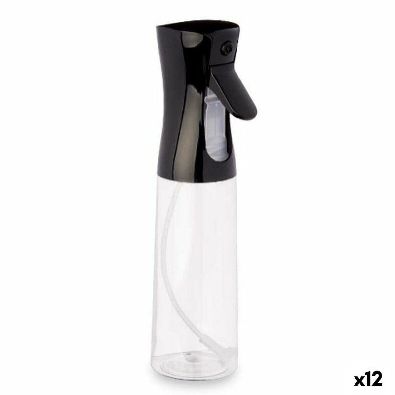 Spray per Olio o Aceto Kinvara 23HD062106 Nero Trasparente Polietilene polipropilene polistirene PET 300 ml 8 x 24 x 6 cm (12 Un