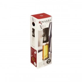 Spray per Olio o Aceto Kinvara 23HD062106 Nero Trasparente Polietilene polipropilene polistirene PET 300 ml 8 x 24 x 6 cm (12 Un