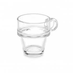 Set di Tazze da Caffè Vivalto Z908-4/BHA6 Trasparente Vetro 90 ml (6 Unità)