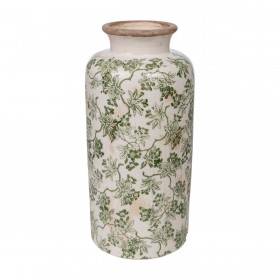 Vaso Romimex Verde Beige Porcellana 15 x 32 x 15 cm