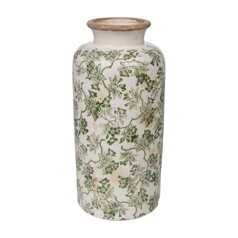 Vaso Romimex Verde Beige Porcellana 15 x 32 x 15 cm