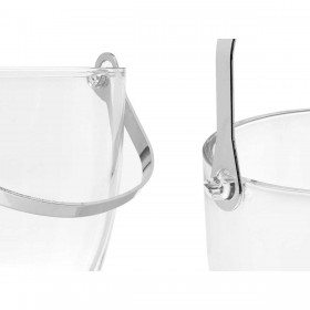 Secchiello per il ghiaccio Vivalto 11444 Trasparente Metallo Cristallo 14,5 x 12 x 12,5 cm 4x (10,5 x 20 cm) Calici (2 Unità)