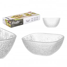 Set di Ciotole Vivalto TP70165IC/BH Trasparente Vetro 20 x 20 x 8 cm 10,3 x 10,3 x 5,5 cm (4 Unità)