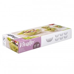 Set di Ciotole Vivalto TP70165L/BH Trasparente Vetro 20 x 20 x 8 cm 10,3 x 10,3 x 5,5 cm (4 Unità)