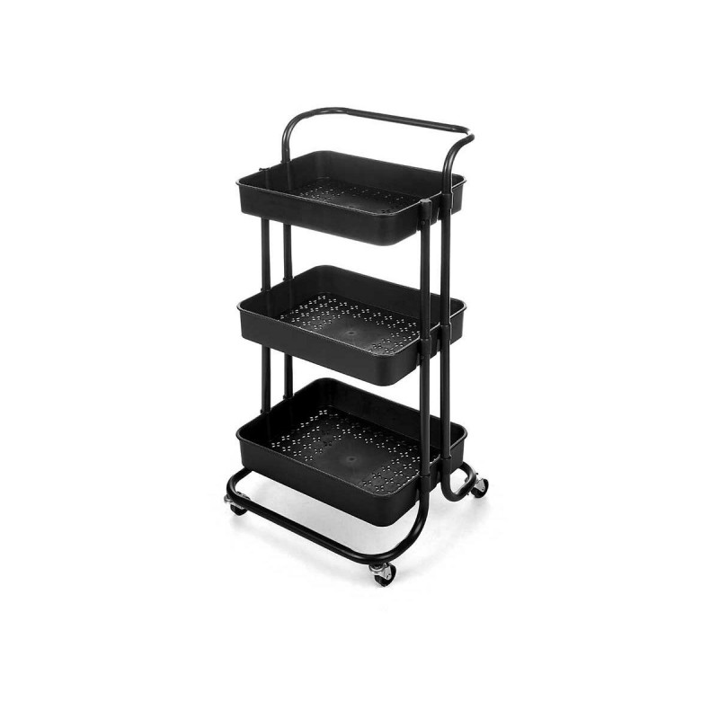 Carrello da Cucina Kinvara WR4338-TJ PRO.1 Nero Metallo polipropilene 42 x 86 x 35,5 cm 3 Compartimenti