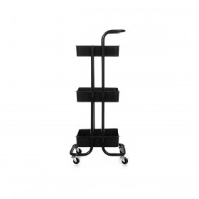 Carrello da Cucina Kinvara WR4338-TJ PRO.1 Nero Metallo polipropilene 42 x 86 x 35,5 cm 3 Compartimenti