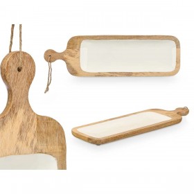Vassoio per aperitivi MALI-798 W Bianco 50,7 x 3 x 14 cm (6 Unità)