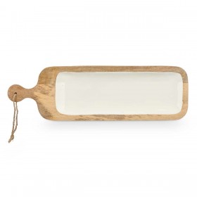 Vassoio per aperitivi MALI-798 W Bianco 50,7 x 3 x 14 cm (6 Unità)