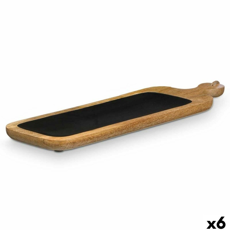 Vassoio per aperitivi MALI-798 B Nero 50,7 x 3 x 14 cm (6 Unità)