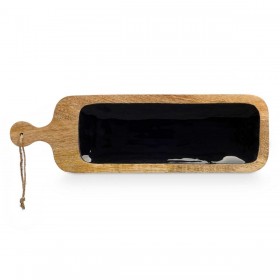Vassoio per aperitivi MALI-798 B Nero 50,7 x 3 x 14 cm (6 Unità)
