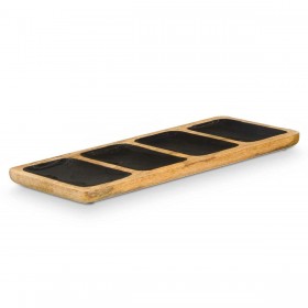 Vassoio con Scompartimenti MALI-941 B Nero 46 x 3 x 17 cm (6 Unità)