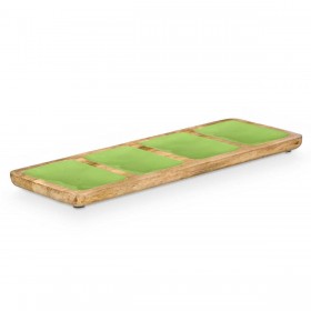 Vassoio con Scompartimenti MALI-941 G Verde 46 x 3 x 17 cm (6 Unità)