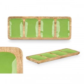 Vassoio con Scompartimenti MALI-941 G Verde 46 x 3 x 17 cm (6 Unità)