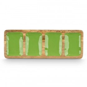 Vassoio con Scompartimenti MALI-941 G Verde 46 x 3 x 17 cm (6 Unità)
