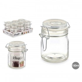 Barattolo di Vetro Vivalto 04-9411 Trasparente 150 ml (6 Unità)