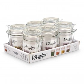 Barattolo di Vetro Vivalto 04-9411 Trasparente 150 ml (6 Unità)