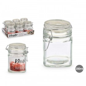 Barattolo di Vetro Vivalto 01-1605 Trasparente 200 ml (6 Unità)