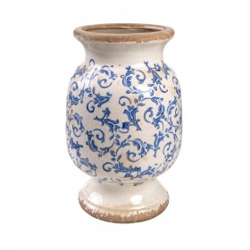 Vaso Romimex Azzurro Bianco Porcellana 18 x 27 x 18 cm