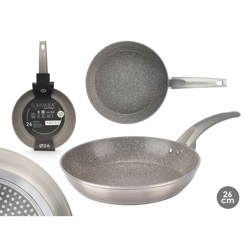 Padella antiaderente Kinvara 4 Argentato Alluminio 26 cm Induzione