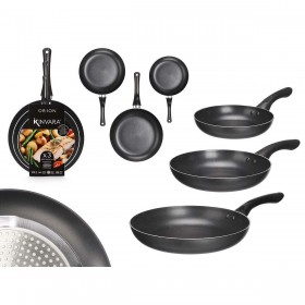 Set di padelle Kinvara 1 Nero Alluminio Bachelite 20 x 4 cm 28 x 5 cm 24 x 4,5 cm (6 Unità)
