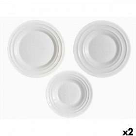 Set di Stoviglie Vivalto F-LGCP105-75-85 Bianco Vetro opalino (2 Unità)