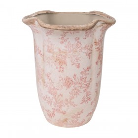 Vaso Romimex Beige Rosa Porcellana 24 x 29 x 24 cm