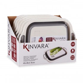 Tagliere Kinvara Z-017 Bianco Grigio 29,8 x 5 x 40 cm (6 Unità)