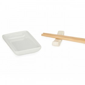 Set per Sushi Kinvara 1249SJ4111 Bianco Bambù Porcellana (12 Pezzi) (6 Unità)