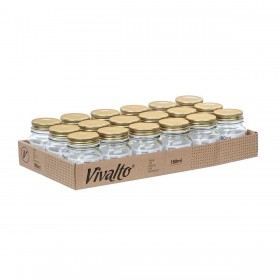 Vaso Vivalto CWDH05-18PK Trasparente Dorato 180 ml (18 Unità)