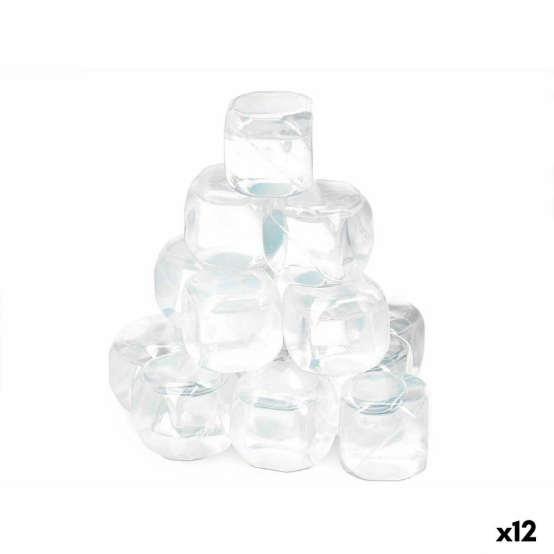 Cubetti refrigeranti riutilizzabili Leknes TK22008 Trasparente Polietilene Acqua distillata 6,5 x 16 x 6,5 cm 18 Pezzi (12 Unità