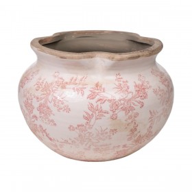 Vaso Romimex Beige Rosa Porcellana 20 x 14 x 20 cm