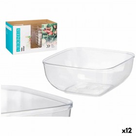 Set di piatti Leknes CK80688-1 Trasparente Plastica 5 L 25,5 x 12,3 x 25,5 cm (12 Unità)