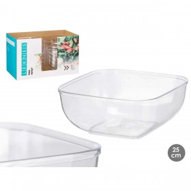 Set di piatti Leknes CK80688-1 Trasparente Plastica 5 L 25,5 x 12,3 x 25,5 cm (12 Unità)