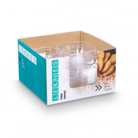 Set di Ciotole Leknes CK80688 Trasparente Plastica 800 ml 15,3 x 7 x 15,3 cm (24 Unità)