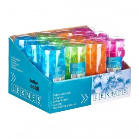 Cubetti refrigeranti riutilizzabili Leknes TK22008 Azzurro Verde Arancio Rosa Polietilene Acqua distillata 6,5 x 16 x 6,5 cm 18