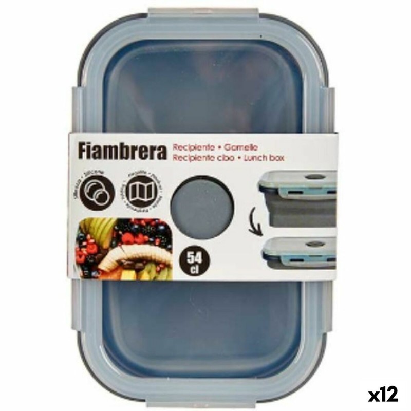 Porta pranzo Kinvara CH19130-1 Grigio Trasparente ABS 540 ml (12 Unità)