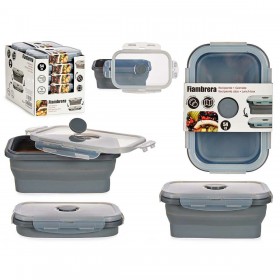 Porta pranzo Kinvara CH19130-1 Grigio Trasparente ABS 540 ml (12 Unità)