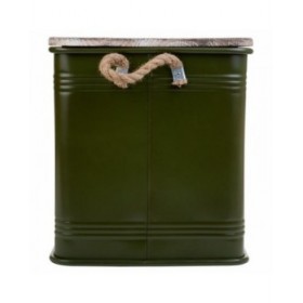 Sgabello Alexandra House Living Verde Metallo Corda Legno di abete 36 x 36 x 39 cm