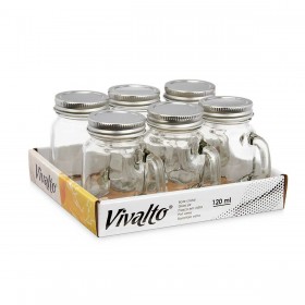 Vaso Vivalto 01-0906 Trasparente Argentato 120 ml (6 Unità)