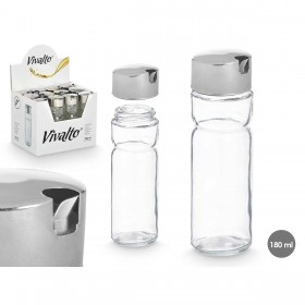 Oliera Vivalto OCT-TW022 Trasparente Argentato Metallo Cristallo Plastica 180 ml 4,6 x 15,7 x 4,6 cm (12 Unità)