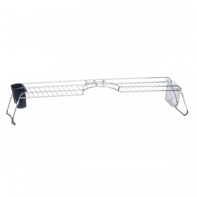 Scolapiatti Allungabile per Lavello Kinvara W3422A-1 Nero Argentato Metallo polipropilene 44 x 11 x 16 cm (4 Unità)
