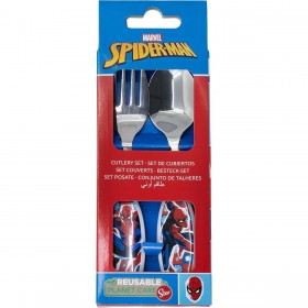 Servizio di Posate Spider-Man CZ11342 Acciaio inossidabile Multicolore 2 Pezzi