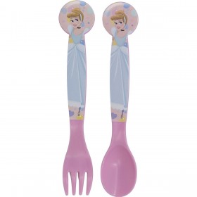 Servizio di Posate Disney Princess CZ11398 Rosa Plastica 2 Pezzi