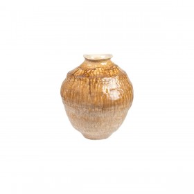 Vaso Romimex Beige Senape Porcellana 24 x 30 x 26 cm