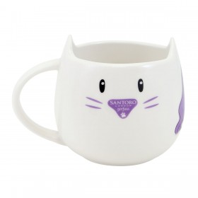 Tazza con Piatto Gorjuss Smitten kitten Bianco Nero Ceramica Sottobicchieri Tazza